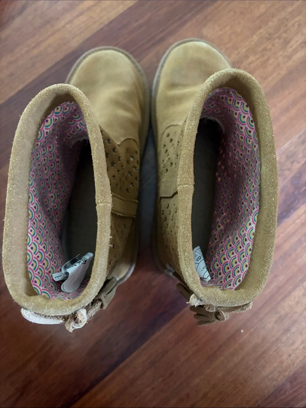 UGG AUSTRALIA KAELOU CHESTNUT SUEDE LEATHER BOOTS